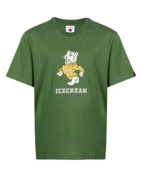 T-shirt girocollo stampata rossa di Icecream