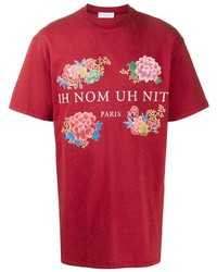 T-shirt girocollo stampata rossa di Ih Nom Uh Nit