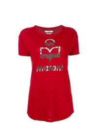 T-shirt girocollo stampata rossa di Isabel Marant Etoile
