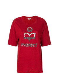 T-shirt girocollo stampata rossa di Isabel Marant Etoile