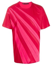 T-shirt girocollo stampata rossa di Issey Miyake