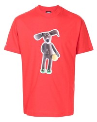 T-shirt girocollo stampata rossa di Jacquemus