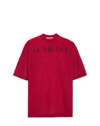 T-shirt girocollo stampata rossa di John Lawrence Sullivan