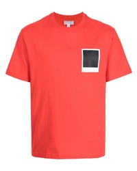 T-shirt girocollo stampata rossa di Lacoste