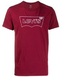 T-shirt girocollo stampata rossa di Levi's