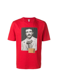 T-shirt girocollo stampata rossa di Loewe