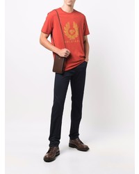 T-shirt girocollo stampata rossa di Belstaff