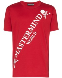 T-shirt girocollo stampata rossa di Mastermind Japan