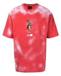 T-shirt girocollo stampata rossa di Mauna Kea