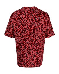 T-shirt girocollo stampata rossa di Michael Kors