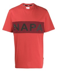 T-shirt girocollo stampata rossa di Napa Silver