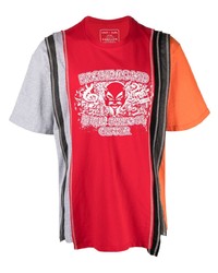T-shirt girocollo stampata rossa di Needles