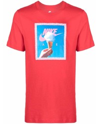 T-shirt girocollo stampata rossa di Nike