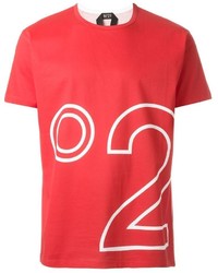 T-shirt girocollo stampata rossa di No.21