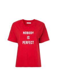 T-shirt girocollo stampata rossa di Nobody Denim