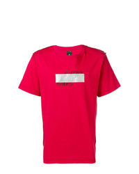 T-shirt girocollo stampata rossa di Omc
