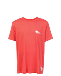 T-shirt girocollo stampata rossa di Oyster Holdings