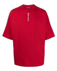 T-shirt girocollo stampata rossa di Palm Angels
