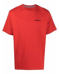 T-shirt girocollo stampata rossa di Patagonia