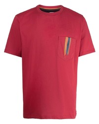 T-shirt girocollo stampata rossa di Paul Smith
