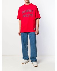 T-shirt girocollo stampata rossa di PACCBET