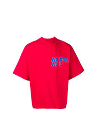 T-shirt girocollo stampata rossa di Reebok