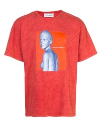 T-shirt girocollo stampata rossa di Rochambeau