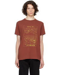 T-shirt girocollo stampata rossa di Schnayderman's