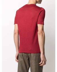 T-shirt girocollo stampata rossa di Eleventy