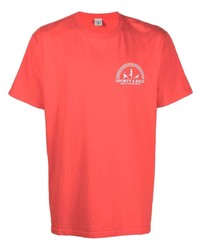 T-shirt girocollo stampata rossa di Sporty & Rich
