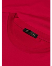 T-shirt girocollo stampata rossa di Versace