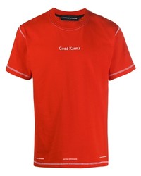T-shirt girocollo stampata rossa di United Standard