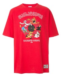 T-shirt girocollo stampata rossa di Vetements