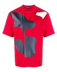 T-shirt girocollo stampata rossa di Y-3