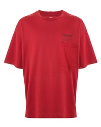 T-shirt girocollo stampata rossa di Yoshiokubo
