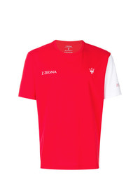 T-shirt girocollo stampata rossa di Z Zegna
