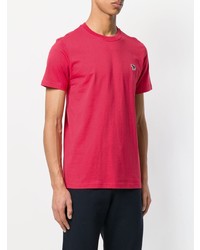 T-shirt girocollo stampata rossa di Ps By Paul Smith