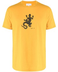 T-shirt girocollo stampata senape di agnès b.