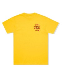 T-shirt girocollo stampata senape di Anti Social Social Club