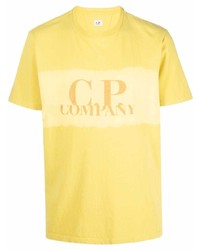 T-shirt girocollo stampata senape di C.P. Company