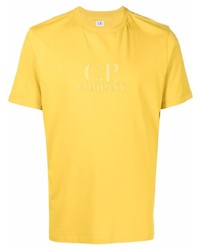 T-shirt girocollo stampata senape di C.P. Company
