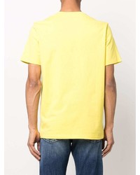 T-shirt girocollo stampata senape di Dondup