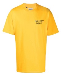 T-shirt girocollo stampata senape di GALLERY DEPT.