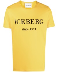 T-shirt girocollo stampata senape di Iceberg
