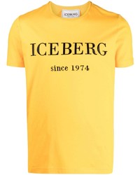 T-shirt girocollo stampata senape di Iceberg
