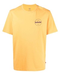 T-shirt girocollo stampata senape di Levi's