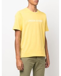 T-shirt girocollo stampata senape di Jacob Cohen