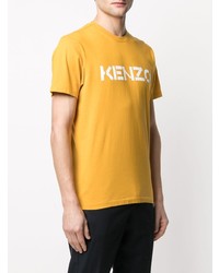T-shirt girocollo stampata senape di Kenzo