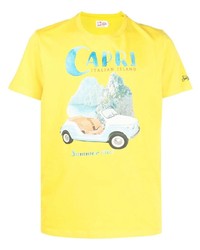 T-shirt girocollo stampata senape di MC2 Saint Barth