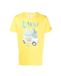 T-shirt girocollo stampata senape di MC2 Saint Barth
